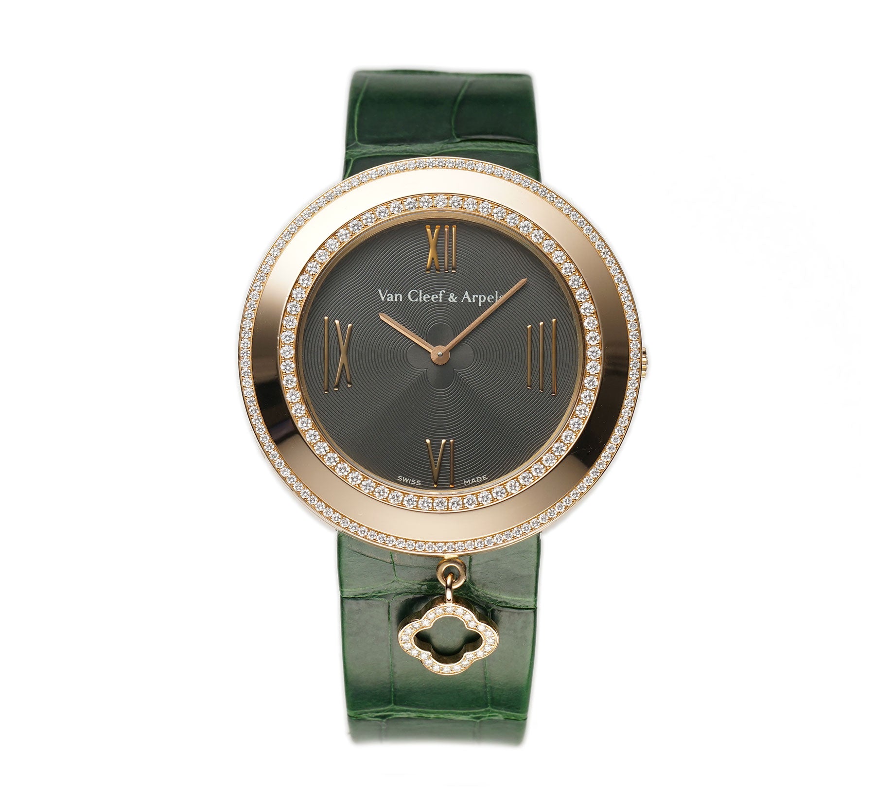 Van Cleef & Arpels Charms 38mm 18k RG Diamond Bezel VCARN01400