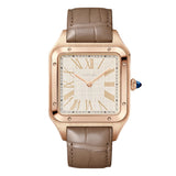 34mm Extra Large Santos-Dumont Beige Dial 18k Rose Gold