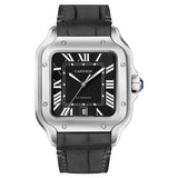 40mm Large Black Dial Stainless Steel Bracelet Automatic