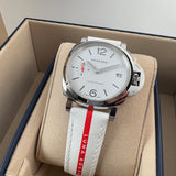 38mm Due Luna Rossa Steel White Dial
