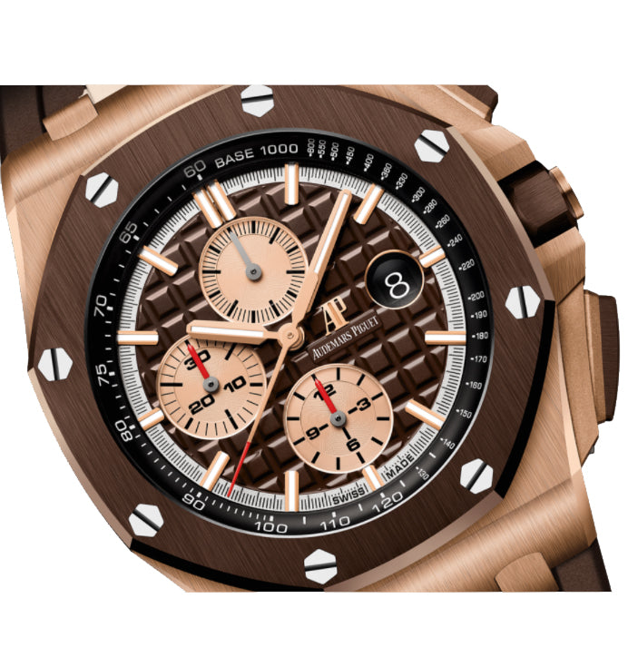 Chronograph 18K Rose Gold Case 44mm Brown Dial
