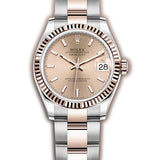 31mm Steel And 18k Everose Gold Rose Index Dial Oyster Bracelet