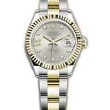 28mm Steel & Yellow Gold Silver Diamond IX & Dial Oyster Bracelet