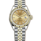 28mm Steel & Yellow Gold Champagne Index Dial Jubilee Bracelet