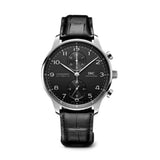 Steel 41mm Steel Numerals Black Dial On Strap