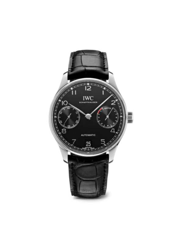 42mm Automatic 7-Day Power Reserve Black Arabic Dial