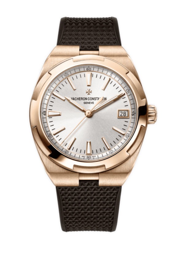 Automatic 18K Rose Gold 41mm Silver Dial On Strap