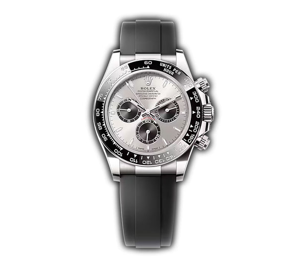 Rolex Daytona White Gold Oysterflex Steel and Black Dial 126519