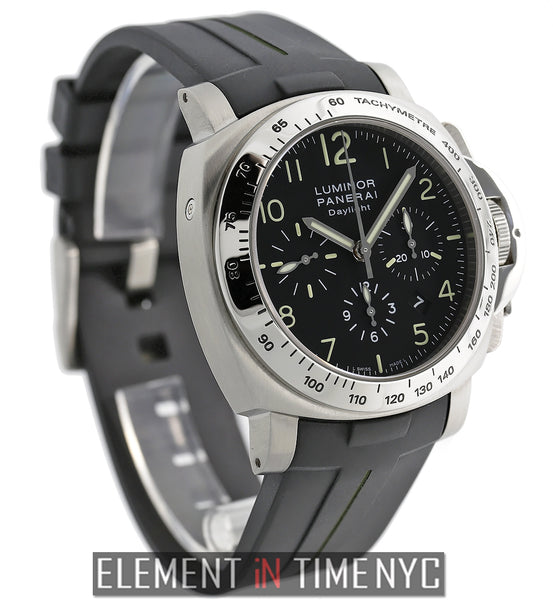 Officine Panerai Luminor Daylight Chronograph Steel Black Dial PAM