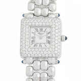 28mm Ladies Classic Square 18k White Gold  Factory Diamonds