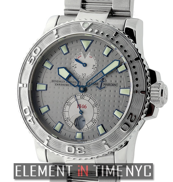Maxi Marine Diver Chronometer Stainless Steel Grey Dial 43mm