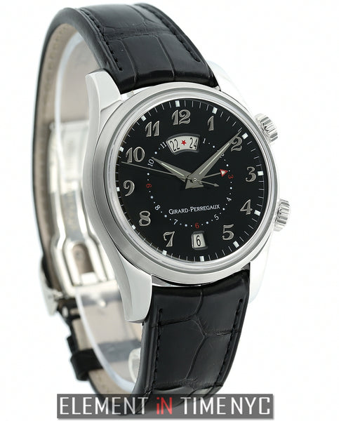 Alarm GMT Steel 40mm Black Dial