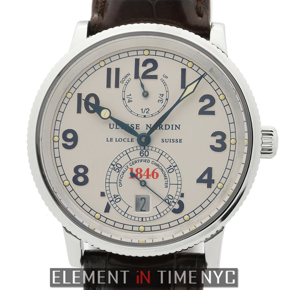 Ulysse Nardin Marine Chronometer 1846 Steel 38mm Silver Dial 263