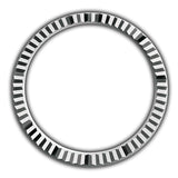 28mm Stainless Steel Dark Grey Diamond Dial 18k Fluted Bezel Jubilee Bracelet