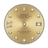 28MM 18k Yellow Gold Champagne Star Diamond Dial President Bracelet