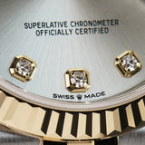 31mm Steel And 18k Yellow Gold Silver Diamond Dial Jubilee