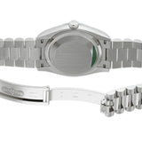 36mm 18k White Gold President Blue Ombré Baguette Diamond Dial