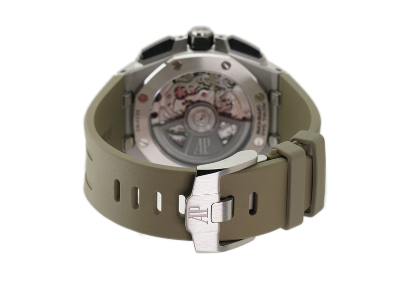 43mm Chronograph Steel Ceramic Smoked Light Brown Dial Taupe Strap
