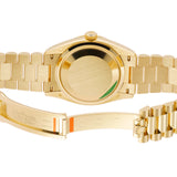 36mm President 18k Yellow Gold Diamond Bezel Diamond Pavé Rainbow Dial