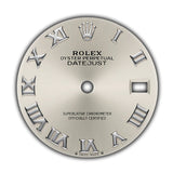 28mm Stainless Steel Silver Roman Dial 18k Fluted Bezel Oyster Bracelet