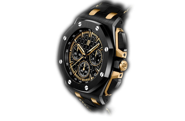 43mm Ceramic and Gold Chronograph Black Dial