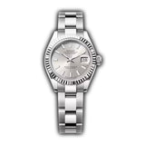 28mm Stainless Steel Silver Index Dial 18k Fluted Bezel Oyster Bracelet