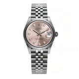 31mm Steel and 18k Fluted Bezel Pink Diamond-Set Dial Jubilee Bracelet