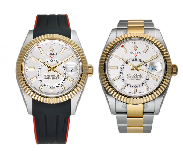 Rolex sky dweller steel clearance and gold