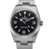 Steel 36MM Black Dial