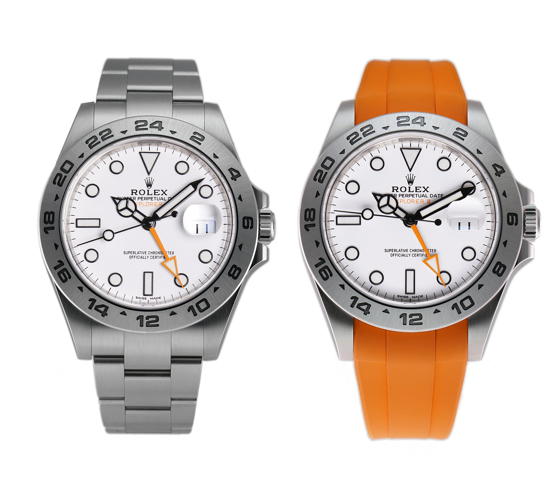 Wrist Explorer Rubber B Rolex Explorer II Steel 42mm White Polar