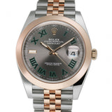 41mm Steel & Everose Wimbeldon Roman Dial Jubilee Bracelet