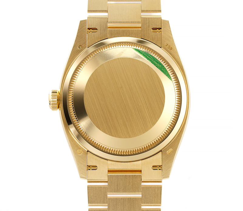 36mm 18k Yellow Gold President White Index Dial