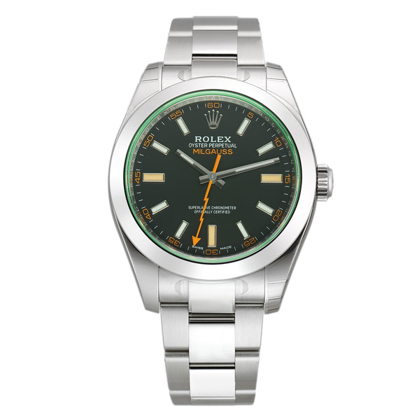 Rolex Milgauss Green Sapphire Crystal Black Dial – Element iN Time NYC