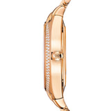 36mm 18k Rose Gold Sunburst Brown Dial Diamond Bezel Bracelet