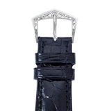 38mm Volutes And Arabesques Platinum Hand-Engraved Black Enamel Dial