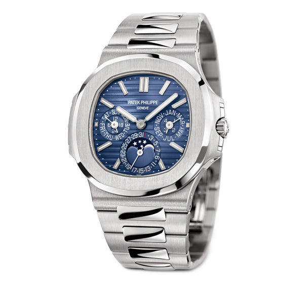 Nautilus Perpetual Calendar Ref 5740 in White Gold On White Gold Bracelet  with Blue Dial 5740/1G 001