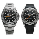 42mm Black Dial Orange Hand Caliber 3285 Black RubberB Included