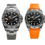 42mm Black Dial Orange Hand Caliber 3285 Orange RubberB Included