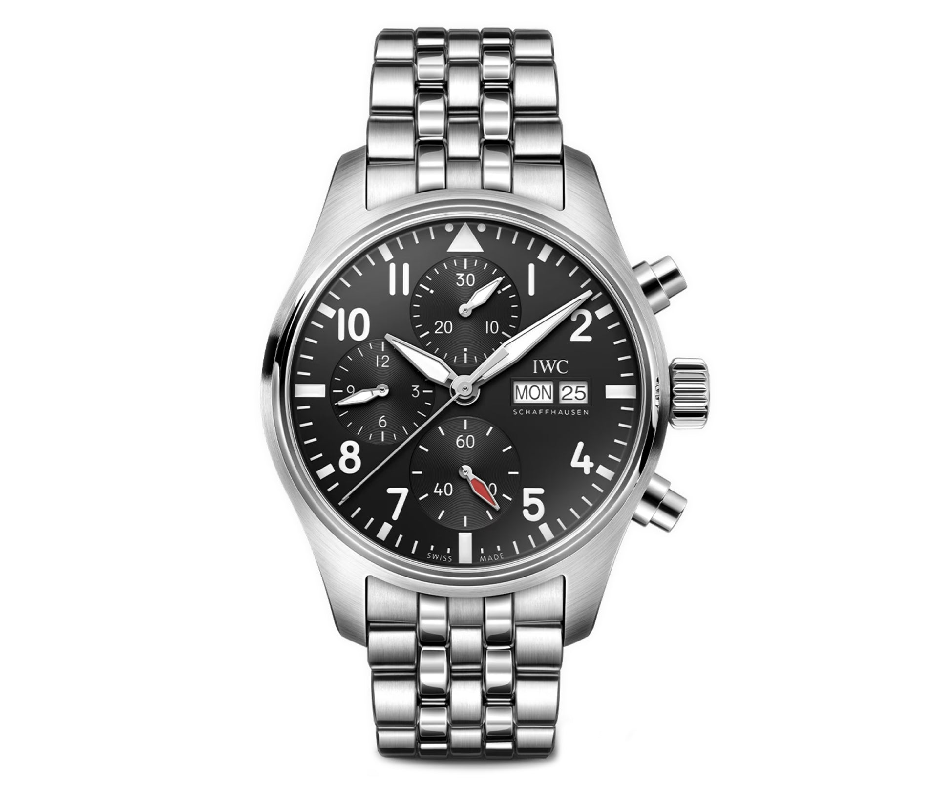 IWC Pilot 41mm Stainless Steel Chronograph Black Dial IW388113 iwc-pilot-41mm-stainless-steel-chronograph-black-dial-iw388113