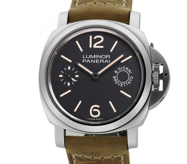 Panerai Luminor 8 Days Brevettato Steel 44mm Black Dial PAM 00590