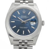 Steel 41mm Blue Index Dial Jubilee Bracelet