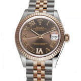 31mm Steel & 18k Everose Gold Chocolate Roman Diamond VI Jubilee Bracelet