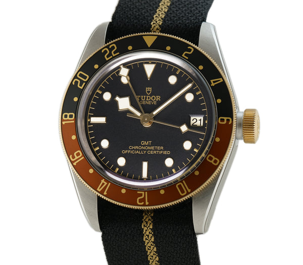 GMT S&G Rootbeer Steel and Yellow Gold 41mm Black Dial on NATO