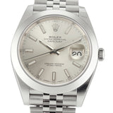 Steel 41mm Silver Index Dial Jubilee Bracelet