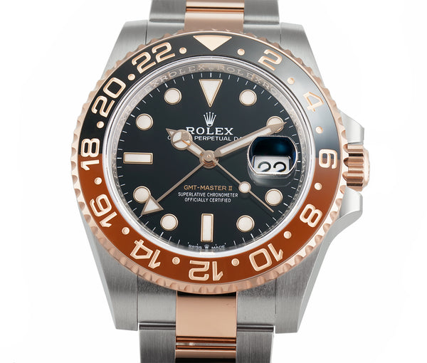 Steel Everose Gold Root Beer Ceramic Bezel Black Dial