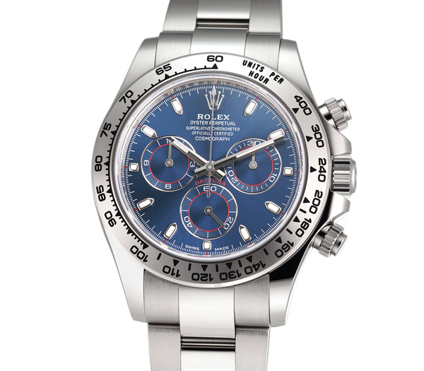 Rolex daytona stainless outlet steel blue dial