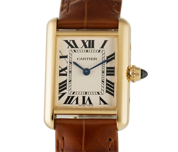 Cartier Tank Louis Ladies 22mm 18k Yellow Gold Quartz W1529856