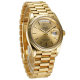 36mm 18k Yellow Gold President Champagne Index Dial