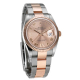 36mm Steel & Everose Gold Rose Roman Diamond VI & IX Dial Oyster Bracelet