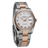 36mm Steel & Everose Gold White Roman Dial Oyster Bracelet